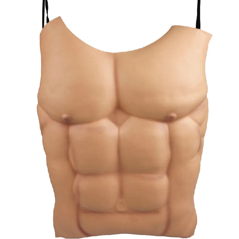 

Halloween Performance Props Costume Masquerade Men's Fake Pectoralis Belly Chest Muscles Male Muscle Block Party Supply Cosplay