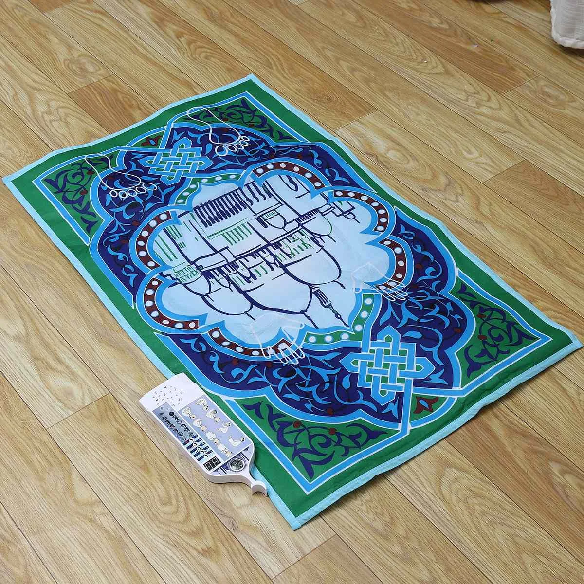 

110x70cm Muslim Electronic Prayer Carpet Kids Educational Prayer Mats Interactive Prayer Mat Quran Speaker Worship Carpet