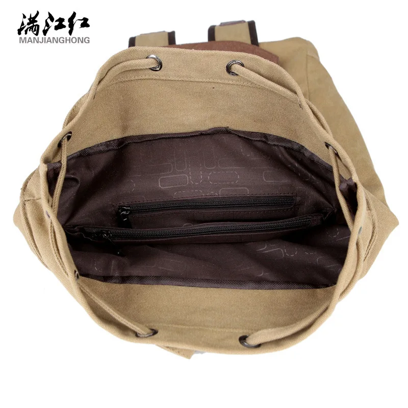 Винтажный холщовый рюкзак для мужчин удобный дорожный и школьный ранец Мужской