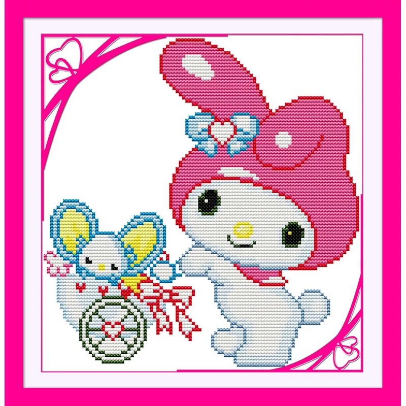

Everlasting Love Smile Chinese Cross Stitch Kits Ecological Cotton Stamped Printed 14 11CT DIY Gift Wedding Decoration For Home