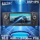 Aotsr Android 10 4 + 64 ГБ Автомобильный Радио плеер GPS навигация DSP для Fiat Punto 2009-2015 для Linea 2011 + стерео мультимедиа головное устройство