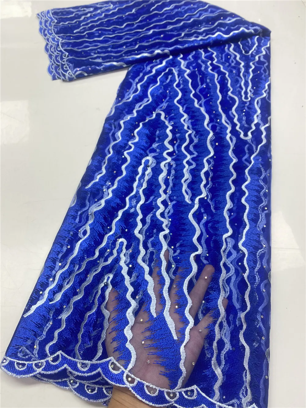 

NI.AI African Sequins Lace Fabric 2020 High Quality Lace Material Nigerian Purple Lace Fabrics French Lace Fabric Sewing