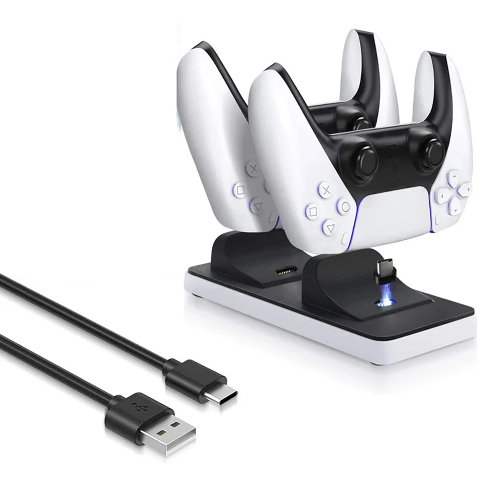 Игровой контроллер с двумя портами док станция для быстрой зарядки Sony PS5 Playstation 5