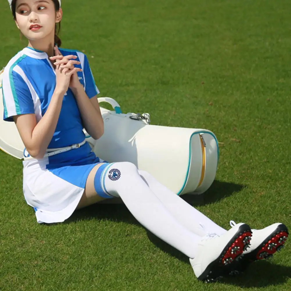 

Гольфы, высокие тонкие мягкие дышащие чулки, женские спортивные носки для девочек, леггинсы для гольфа, тенниса, велосипеда, спортивные носк...