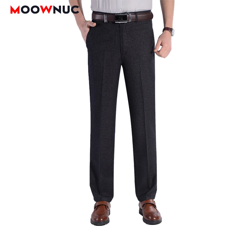 

Long Trouser Business Casual Suit Pants For Men Fit Sweatpants Fashion Male Solid Cotton Hombre 2020 New Autumn Winter MOOWNUC