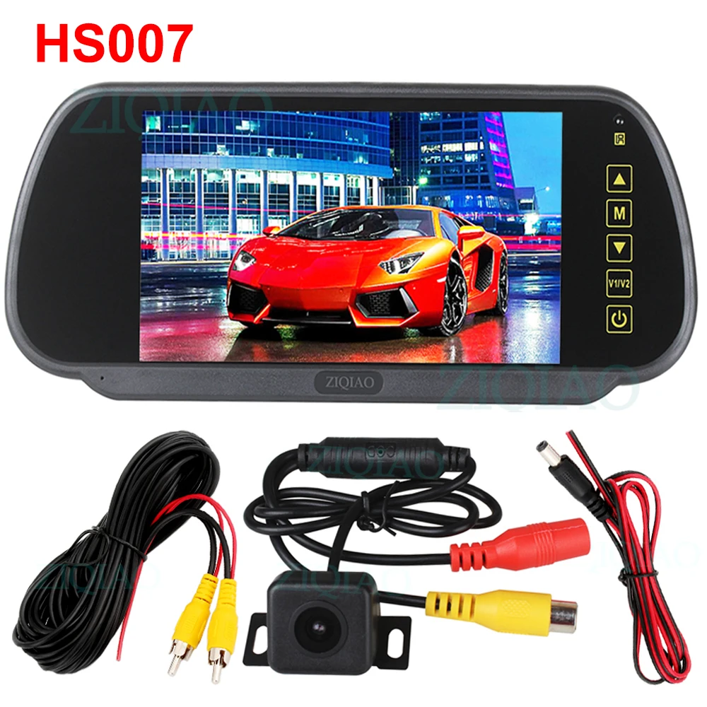 HS007 7-дюймовый TFT LCD Автомобильный Зеркальный Монитор Парковочная Система Дисплей Камера Заднего Вида Парковочная система для - Цвет: HS007