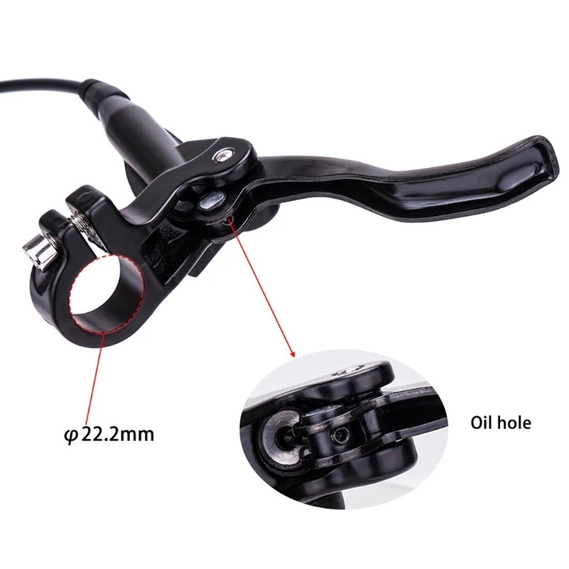 

MTB Hydraulic Disc Brakes, Aluminum Alloy Right Front Left Rear Disc Brake Levers, Fit for Mountain Bike PM is Adapter