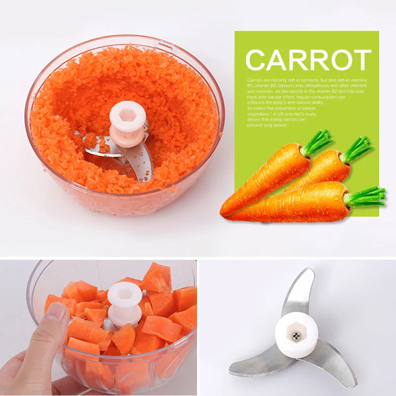Multifunction High Speedy Chopper Design Garlic Cutter Vegetable Fruit Twist Shredder Manual Meat Grinder | Дом и сад