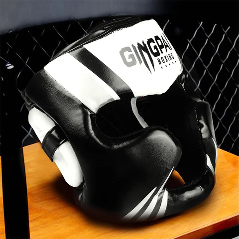 Продвижение, боксерские ММА ударные перчатки Безопасность шлема защита шестерни для взрослых Детские тренировочные головные уборы Муай Тай полный покрытый шлемы