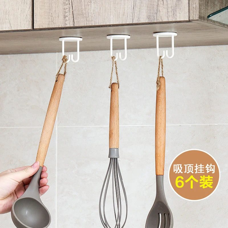 6 шт. потолочный подвесной шкаф верхний крючок для шкафа вешалка полотенец