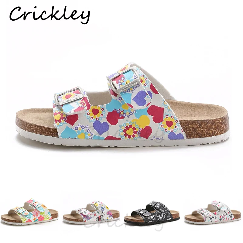 

2020 New Children Fashion Cork Slippers Summer High Quality Printing Kids Slippers for Boys Girls Soft Comfortable Beach Slipper