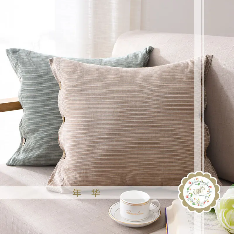 Современный простой полностью Хлопковый чехол на диванную подушку стиль
