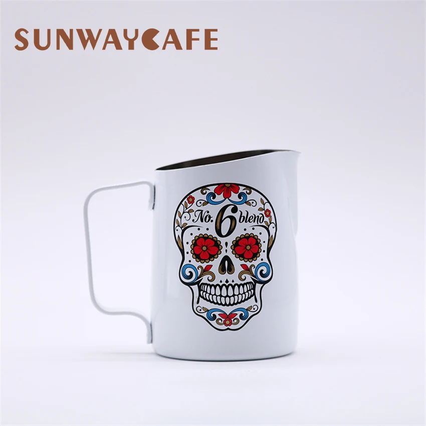 Кувшин для кофе молока Нержавеющая сталь вспенивания кувшин тянуть цветок чашка