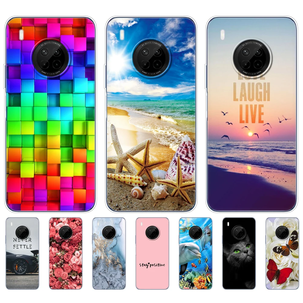

For Huawei Y9A Case 6.63" Silicon TPU Soft Back Phone Cover For Huawei Y9A 2020 FRL-L23 Case For HuaweiY9A Y9 A Y 9A Bags Bumper