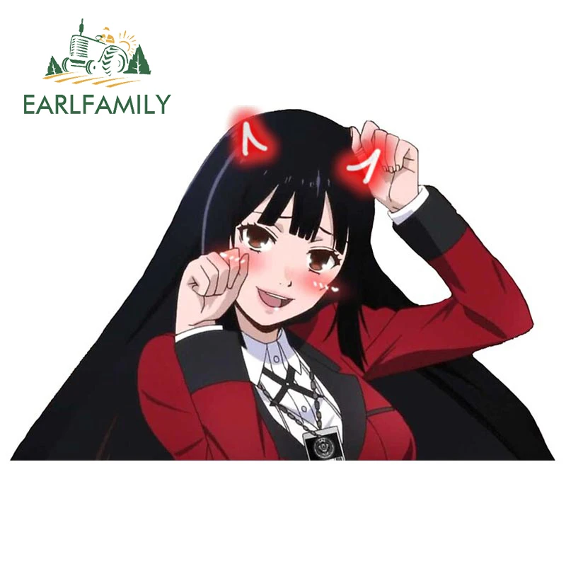 

EARLFAMILY Yumeko Jabami Автомобильная наклейка аниме KAKEGURUI наклейка JDM окно багажник 4x4 наклейки Мультяшные автомобильные аксессуары