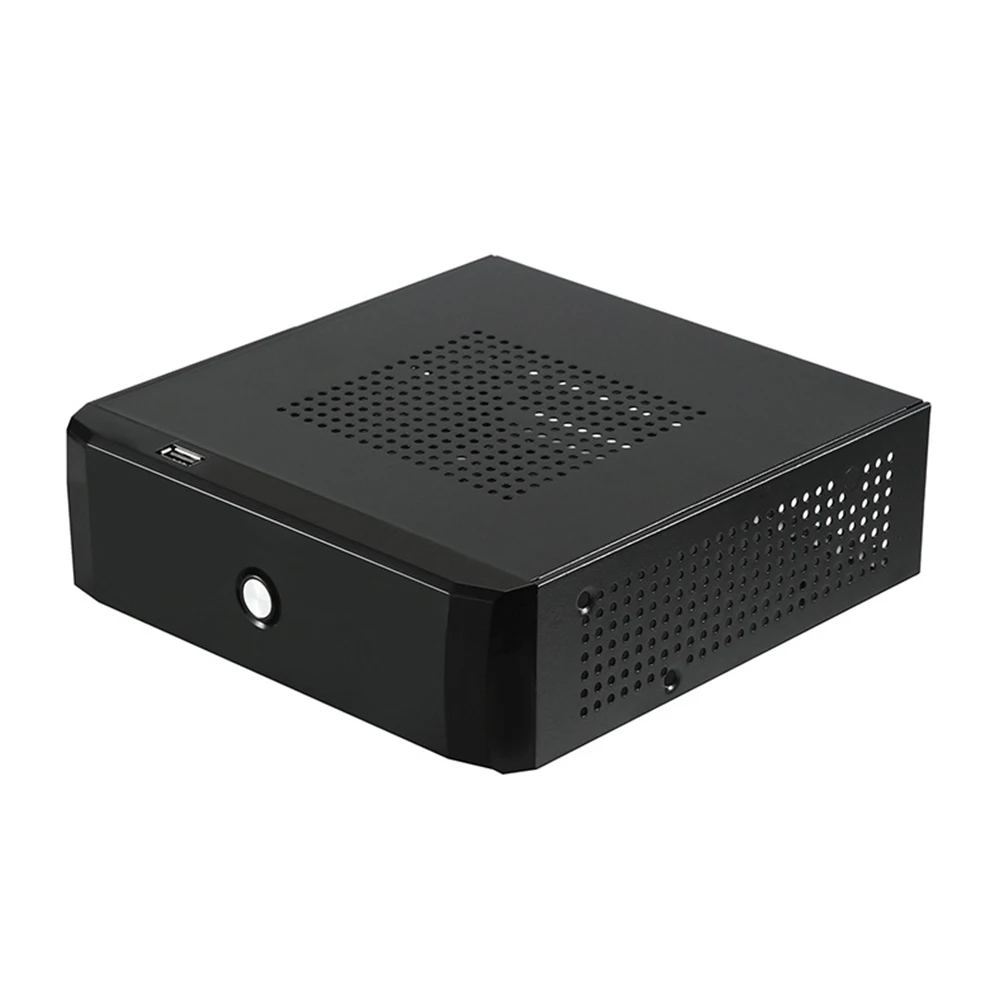 Chassis Metal 2.0 USB With Radiator Hole Mini ITX Desktop Power Supply Host Practical Gaming Computer Case HTPC Office Home