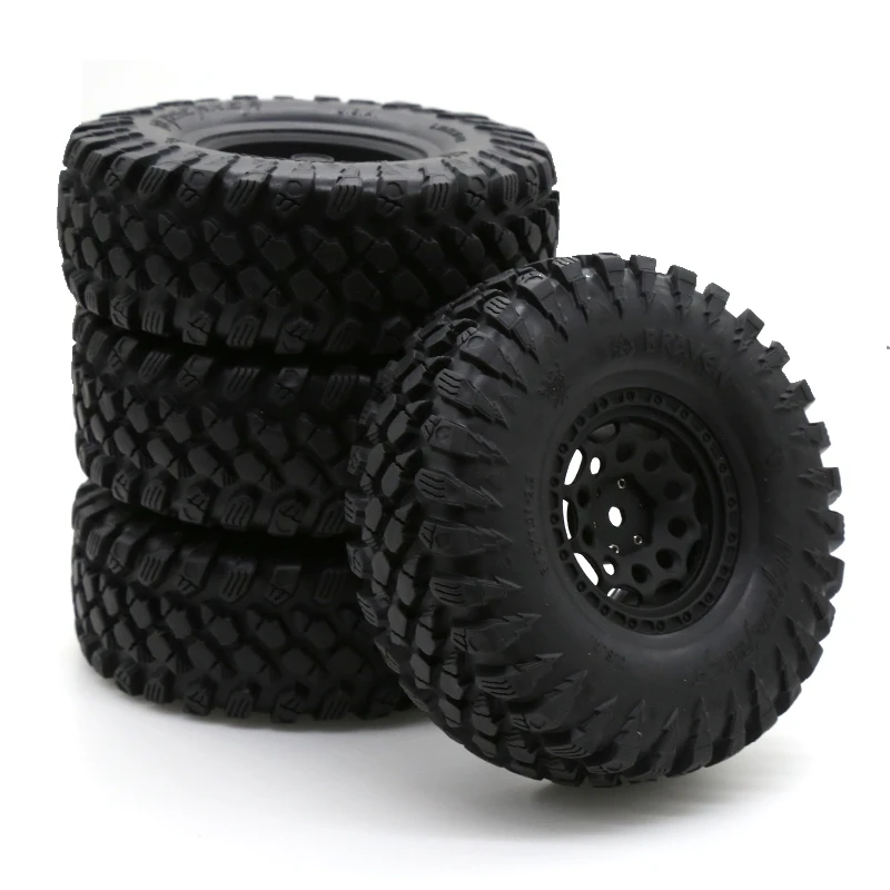 4 Uds 2,2 pulgadas Beadlock rueda de neum&aacute;tico para 1/10 RC Rock Crawler Axial Traxxas TRX4 SCX10 RR10 AX10 espectros 90048 90018 KM2-4