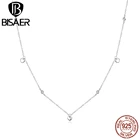 Колье естественное, Серебряное простое ожерелье в форме сердца, украшение для женщин, 45 см, регулируемое ожерелье ECN417