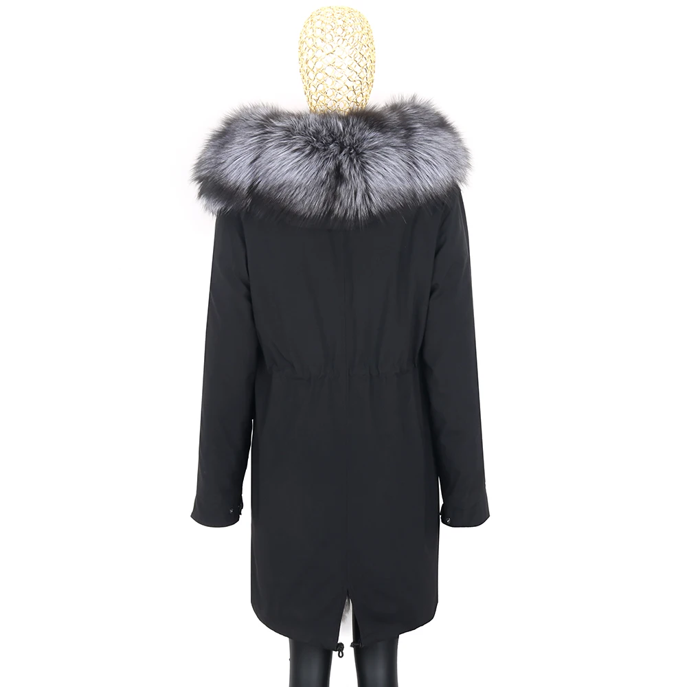 2021 Long Parka Real Fur Coat Women Winter Jacket Natural Real Fox Fur Coats Casual Oversize New Outerwear Streetwear