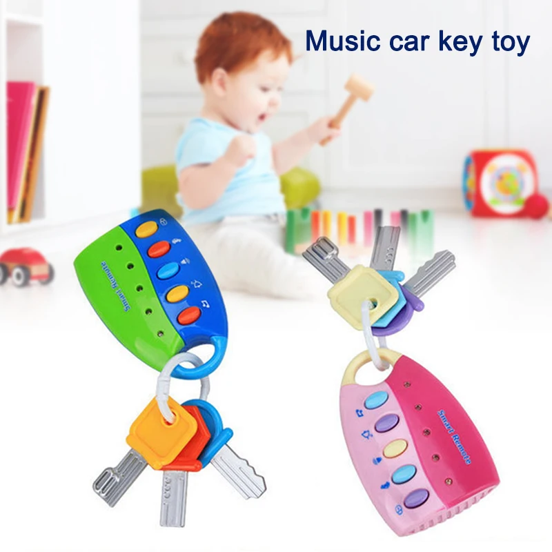 

Детский Автомобильный ключ, детские музыкальные ключи, детский звук и светильник, игрушечный брелок, YH-17