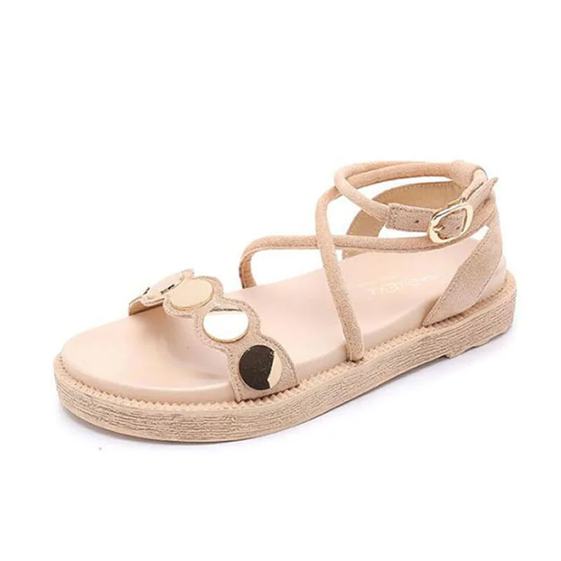 

Spring and summer new breathable thick-soled women's sandals fashion wild flying weaving slope with beach plus size sandals