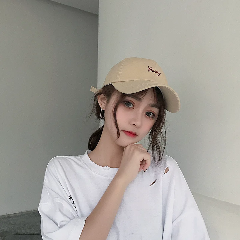 

Hat women's summer sun shade sun protection caps casual letters baseball cap men's curved brim hat