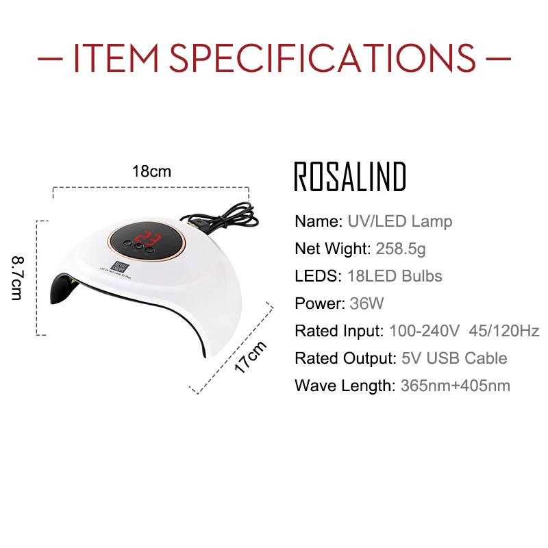 УФ-лампа для сушки гель-лака 36 Вт | Красота и здоровье