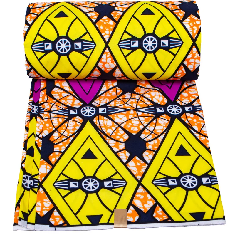 

Ankara African Prints Batik Imitation Wax Fabric Africa Sewing Wedding Dress Crafts Material 100% Polyester High Quality 2021