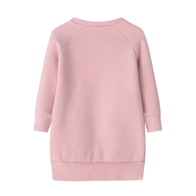 Теплое платье для маленьких девочек осенне-зимние мини-платья-свитера с длинными