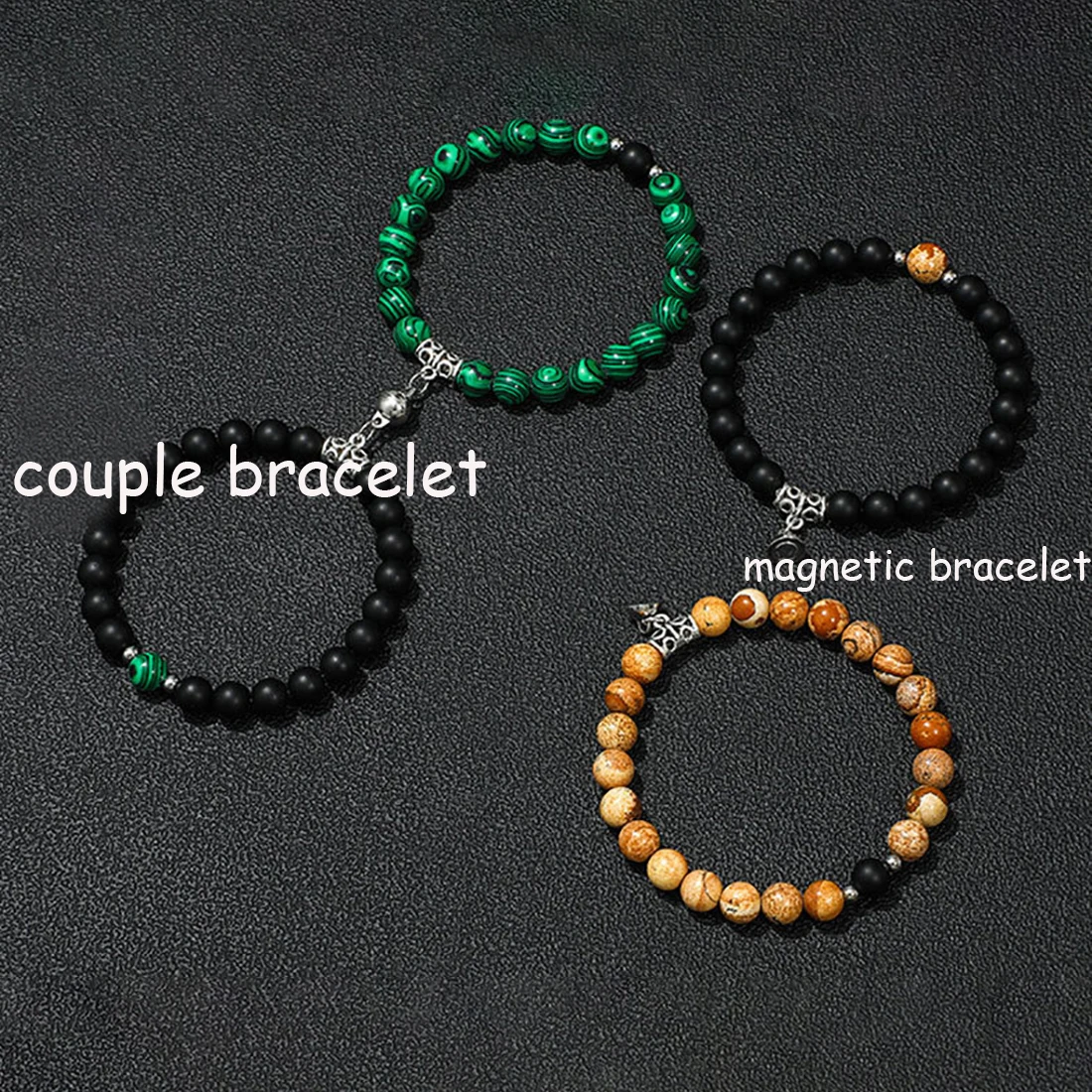 

nature stone Stainless steel magnetic jewelry Couple Paired bracelet for men Gifts for women Wholesale accessories for women