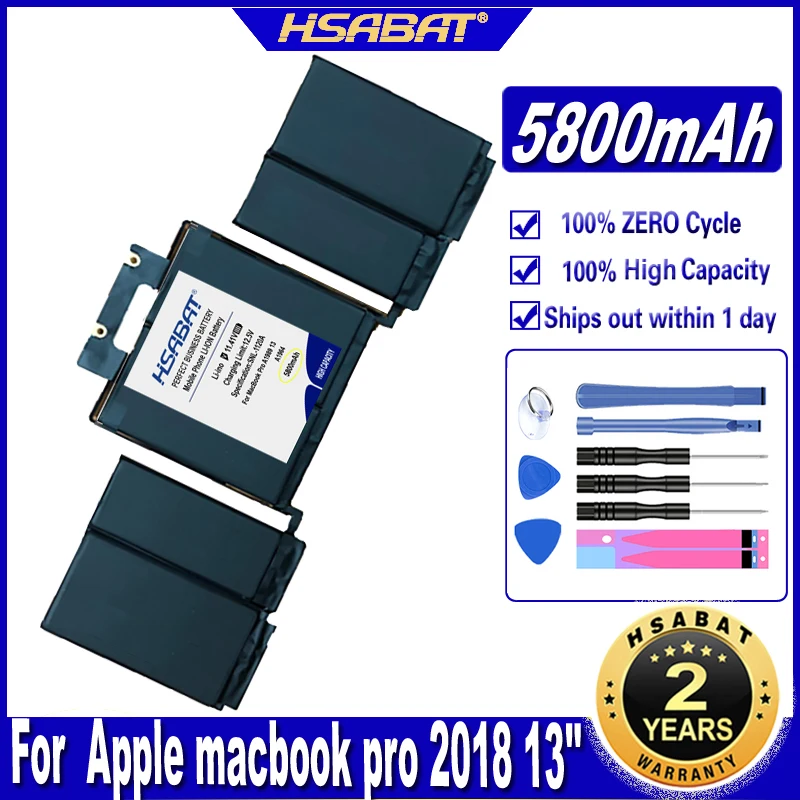 Аккумулятор для ноутбука HSABAT A1964 5800 мач MacBook Pro Retina 13 дюймов A1990 A1989 2017 2018 батареи |