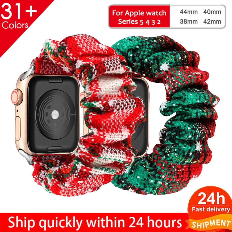 Ремешок рождественский ДЛЯ Apple Watch 6 SE 5 4 44 мм/42 мм эластичный спортивный