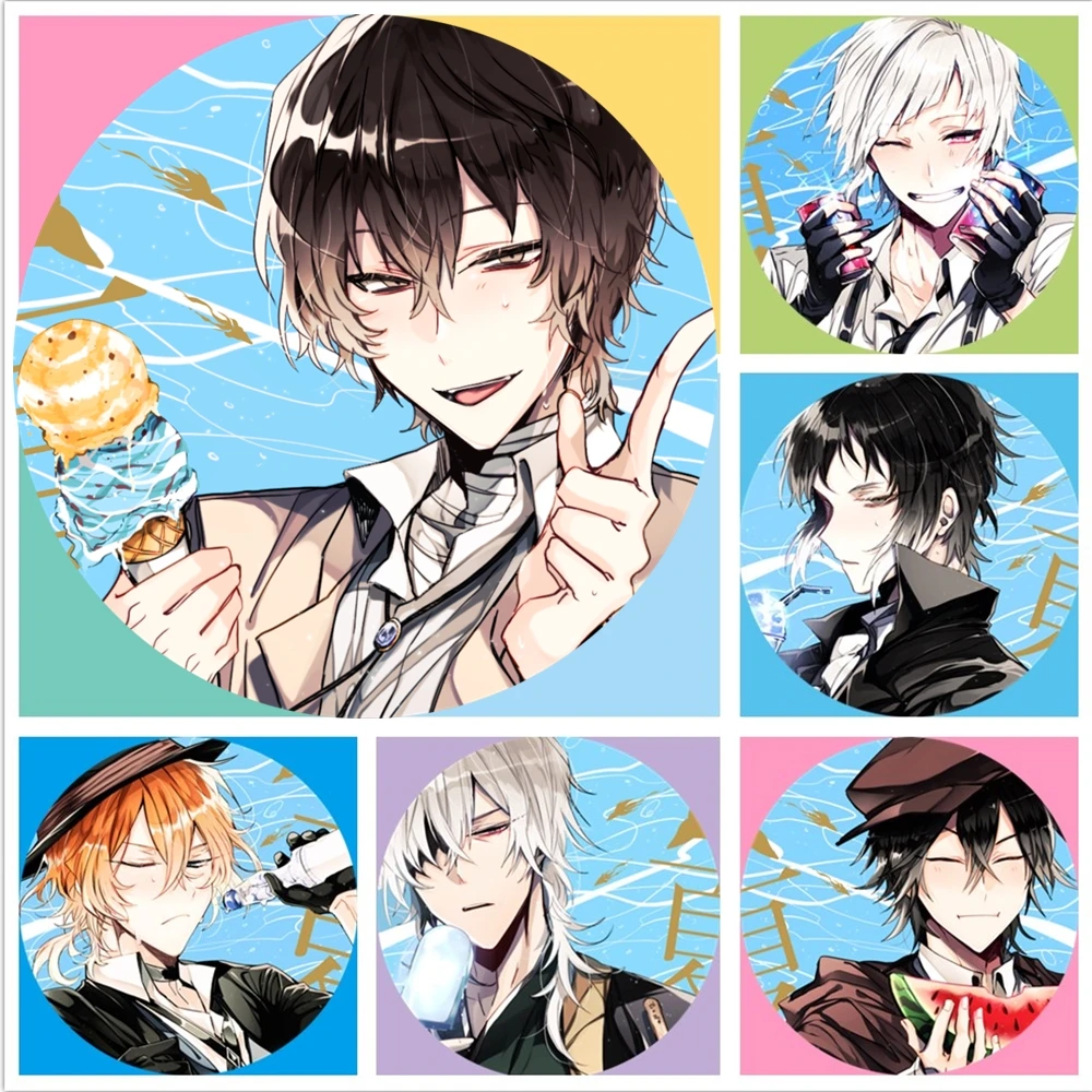 Bungou бродячие собаки летние Dazai Chuuya Ryunosuke atсуши значки заколка 6 шт. декор для