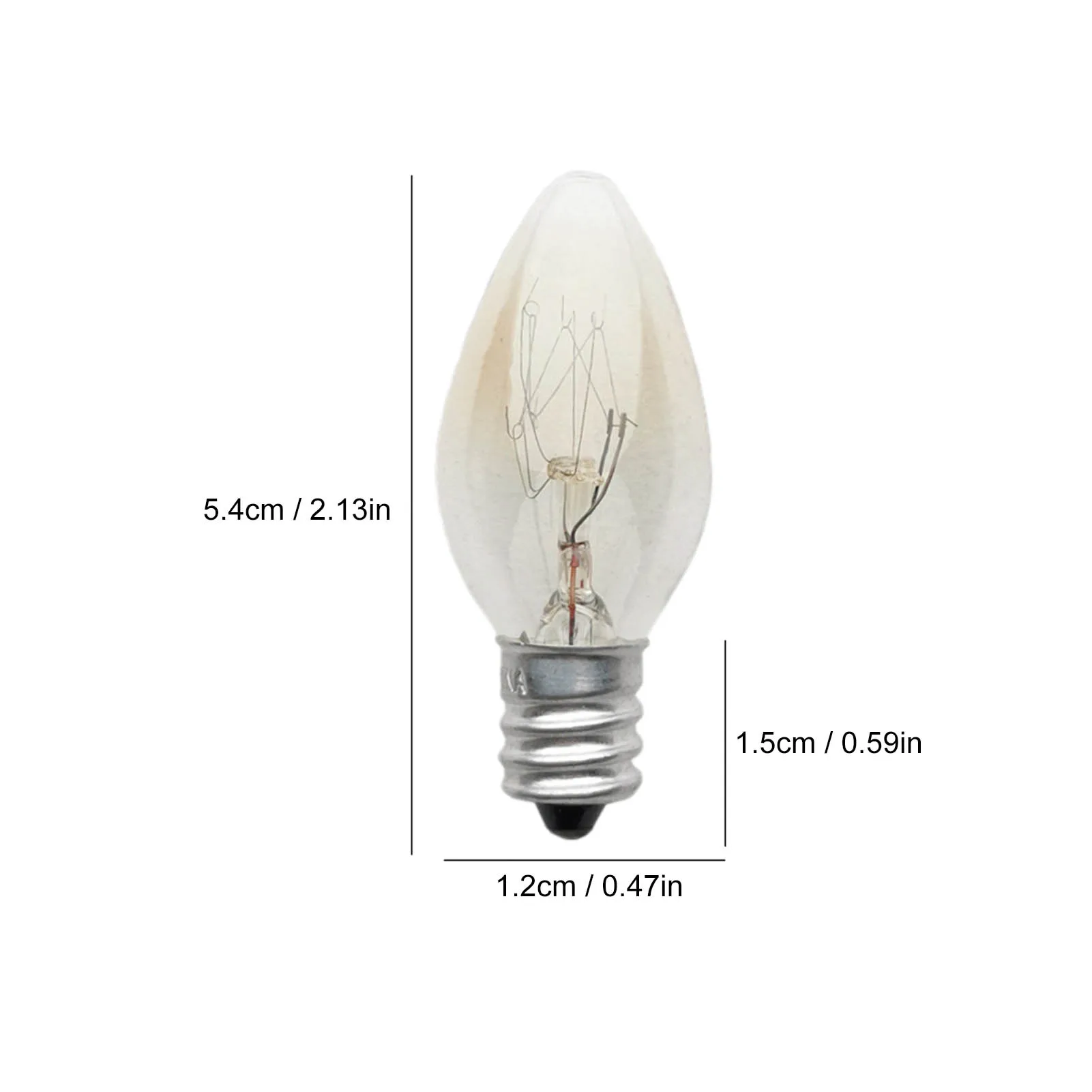 E12 Light Bulb 220V/110V 10W 15W C7 Bulb Aluminum Small Screw Mouth Salt Lamp Aroma Lamp Incandescent Tungsten Night Lamp Bulb images - 6