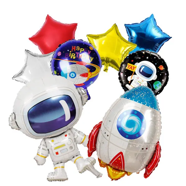 

Outer Space Birthday Party Decorations For Kids Happy Birthday Banner Rocket Astronaut Spaceship Balloons Universe Theme Party