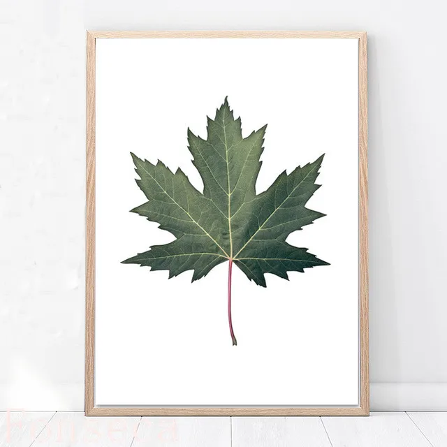 

Nordic Green Maple Leaves Canvas Painting Modern Plant Posters And Prints Wall Art Pictures For Living Room Home Decor