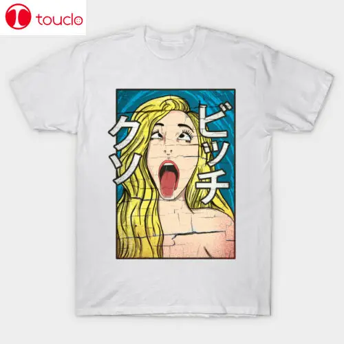 

Женская и мужская футболка Ahegao, белая футболка в стиле унисекс с изображением девушки-клиента