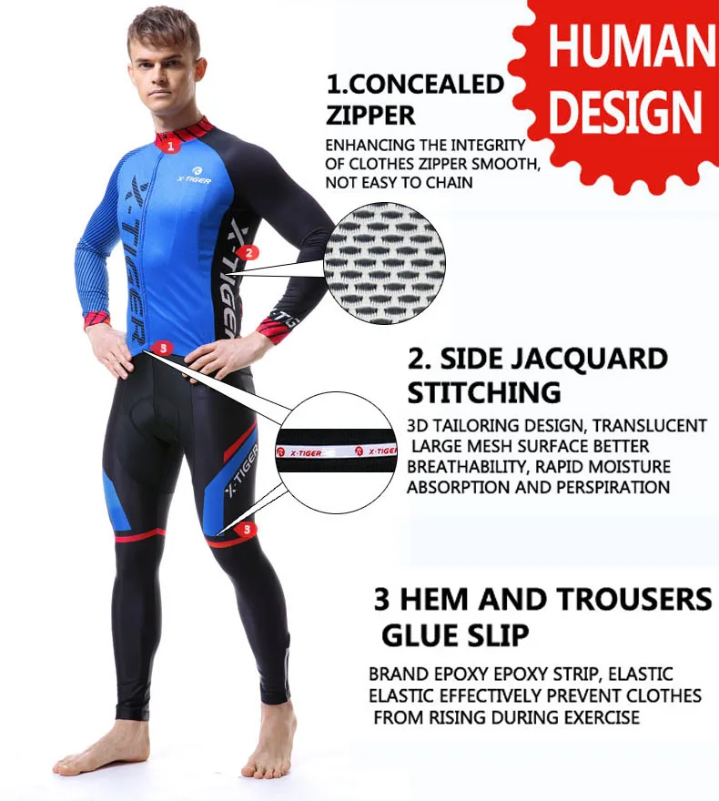 Трикотажный комплект X-Tiger мужской с длинным рукавом кофта коротким велосипедная