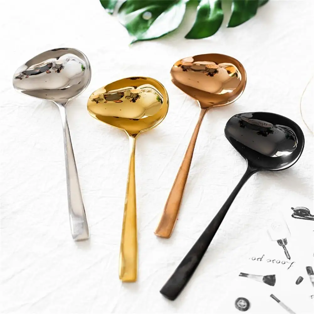 

Useful Soup Spoon Solid Convenient Drizzle Spoon Spout Gravy Soup Ladle Cooking Serving Scoop Sauce Drizzle Spoon