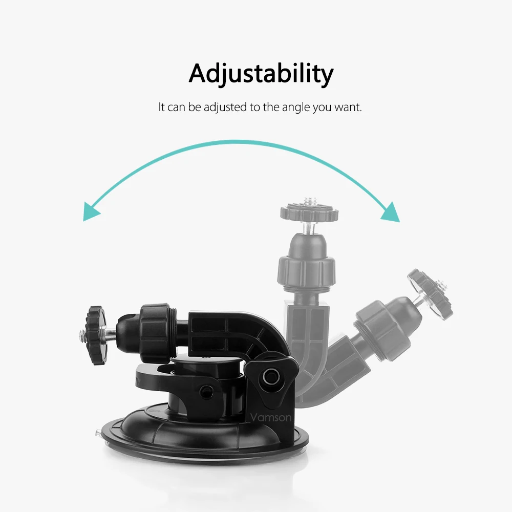 Vamson для GoPro Hero 7 6 5 + 9 см диаметр Автомобильная присоска штатив База крепление