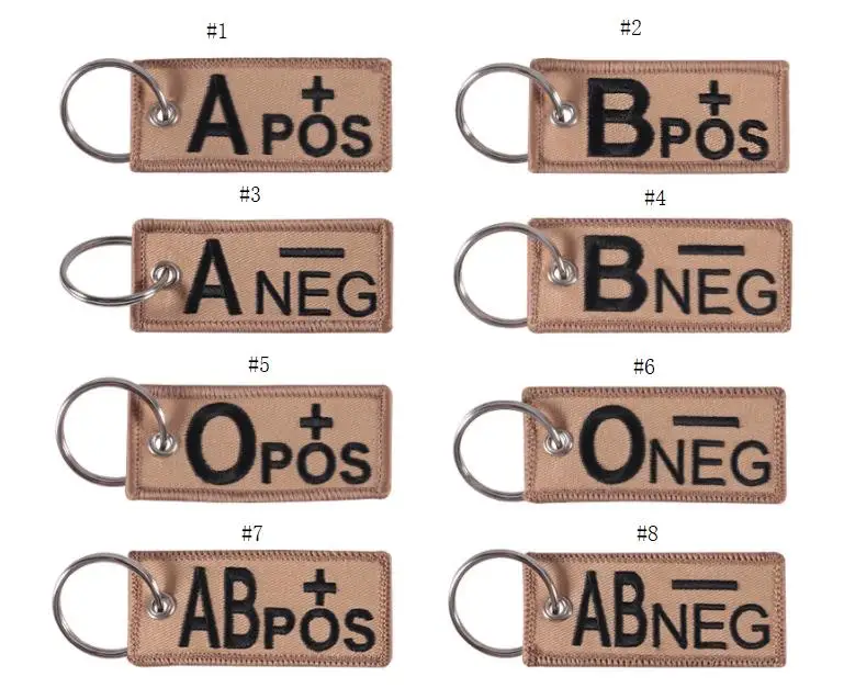 100 шт./лот брелок с вышивкой в виде крови группа тактический военный аварийный для