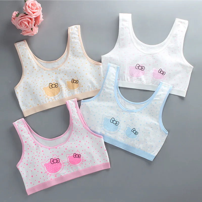 

5 шт., спортивный бюстгальтер для девочек-подростков, на возраст 8-14 лет