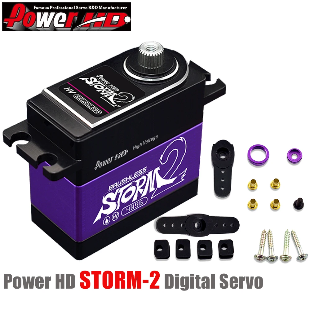 Мощность HD STORM-2-6-7 4 V 37 кг высокий крутящий момент металлический Шестерни цифровой