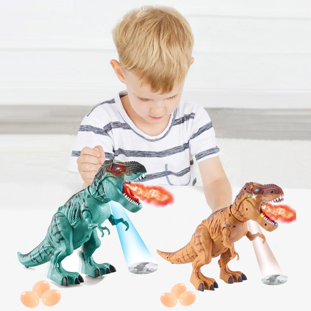 Популярный Электронный ходячий динозавр с проекцией распыления тумана и укладки