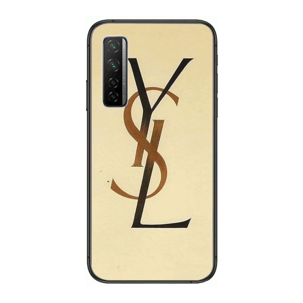 

luxury Brand Y-YSL Phone Case For Huawei Nova p10 lite 7 6 5 4 3 Pro i p Smart ZBlack Etui 3D Coque Painting Hoesje