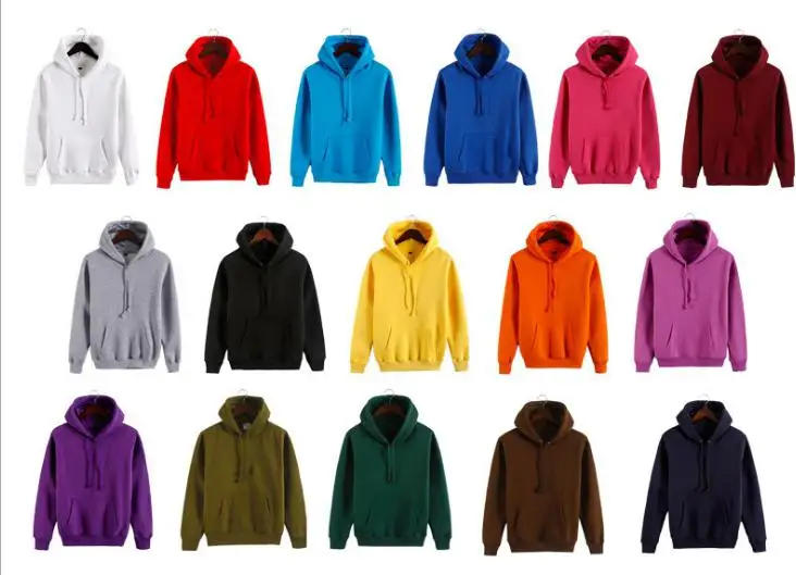 Зима осень флис толстый чистый цвет повседневные Пары толстовки Качественный