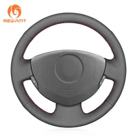 mewant black artificial leather steering wheel cover for renault clio 2 2001 2008 twingo 2 2007 2014 dacia sandero 2008 2012