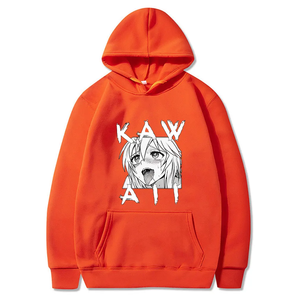 Kawaii Ahegao 2020 осень и зима Harajuku Модные мужские толстовки с капюшоном забавным