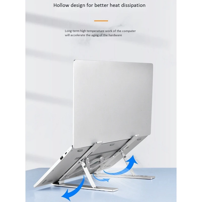 

Laptop Stand Adjustable Non-Slip Ventilated Holder for Air Pro Dell XPS More 10-14 inch Laptops