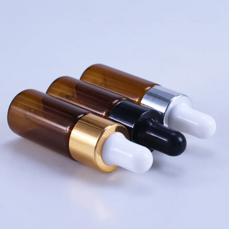 

20pcs/lot 5ml 10ml 15ml 20ml brow Glass Eye Dropper Drop Amber Glass Aromatherapy Liquid Pipette Bottle Refillable Bottles